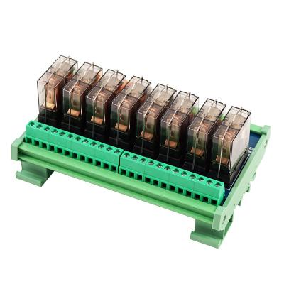 China Sealed Transparent 8-Channel 1NO 1NC DC 24V Relays Hongfa Relay Module 16A Electromagnetic Relay For Electronic Cabinet Control for sale