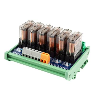 China 6-Channel Hongfa Sealed Transparent Relay Module 16A 1NO 1NC 24VDC Electromagnetic Relays For Parking System for sale