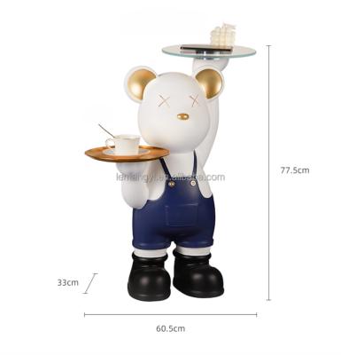 China Wholesale Modern Household Decoration Ornament Indoor Bear Sculpt Violent Storage Decoration Resin Craft Bear Glommy Bear for sale