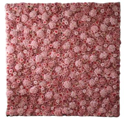 China Wedding Celebration Flower Backdrop 2.4M / Home Decor Low MOQ 2.4 Meter 018 Silk Flower Backdrop For Wedding Decoration for sale