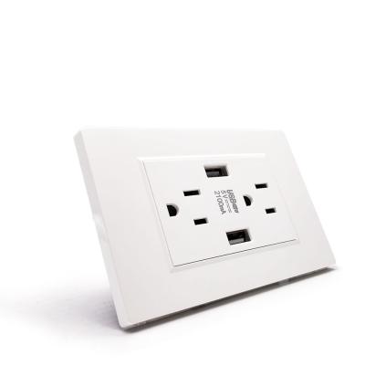 China South America Standard USB Wall Outlet Sockets for Residential / General-Purpose for sale