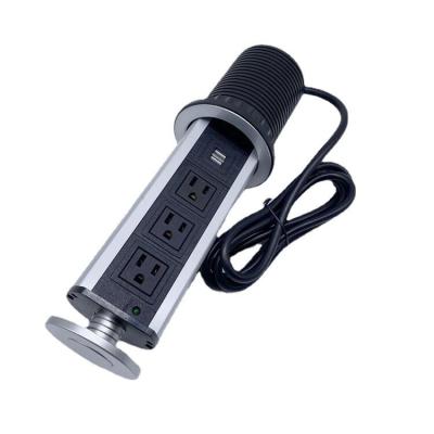 China NFC Kitchen Pop Up Tabletop Socket Packing Quantity 10 Pieces/Box 2 USB 3 Sockets for sale