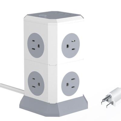 China Standard Grounding Custom Multi-Plug Power Strip Tower with Universal Charging Socket for sale