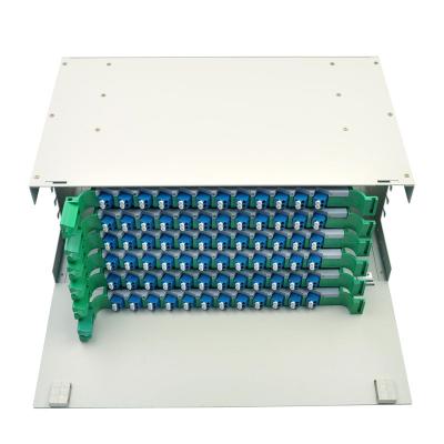 China SC FC ST LC Compatible 72 Port ODF Optical Distribution Frame with 1.2mm Steel Plate for sale