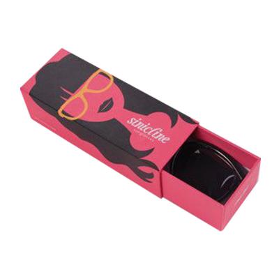 China Recyclable Brand Customized Luxury Rigid Cardboard Paper Optical Glasses Packaging Pull Out Drawer Gift Box With Logo for sale