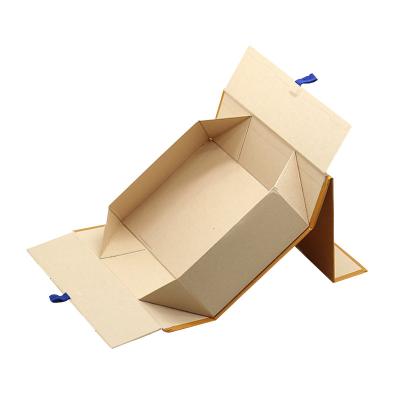 China New Design Luxury Custom Made Recyclable Matte Cardboard Book Style Magnet Foldable Gift Box With Ribbon for sale