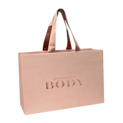 China Recyclable Luxury Custom Eco Friendly Retail Paper Bags Shopping Paper Bag With Handle Your Own Logo Print For T-shirt Pants Clothing for sale