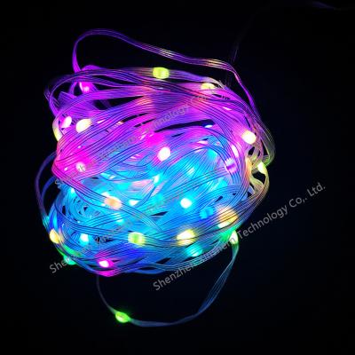 China Strap Led Lights For Bedroom 10m Smart Led Strip Lights With Remote App Control RGB LED String Curtain Light for sale