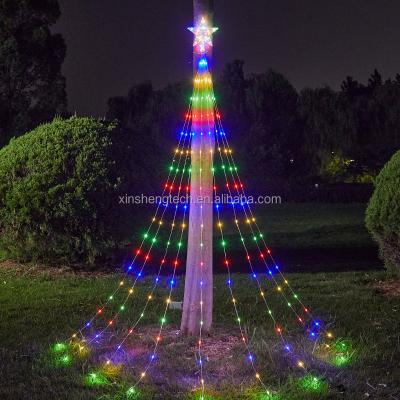 China Waterfall Tree Light 1.2m 83LEDs USB RGBW with 8 Modes Timer Christmas Tree Lights Waterproof LED String Lights for sale