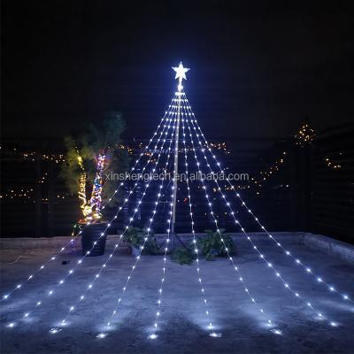 China White Waterfall Tree Light 1.2m 83LEDs USB With 8 Modes Timer Christmas Tree Lights Waterproof LED String Lights for sale