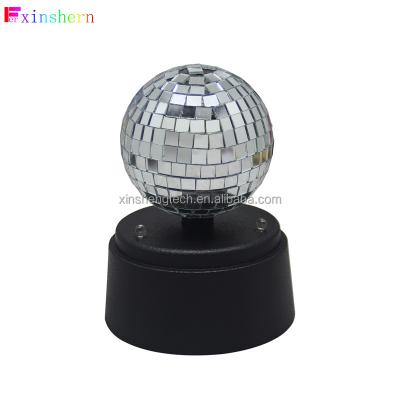 China Carryover Led Light 2023 Newest LED Battery Powered Mini Disco Ball Mirror Disco Ball for sale