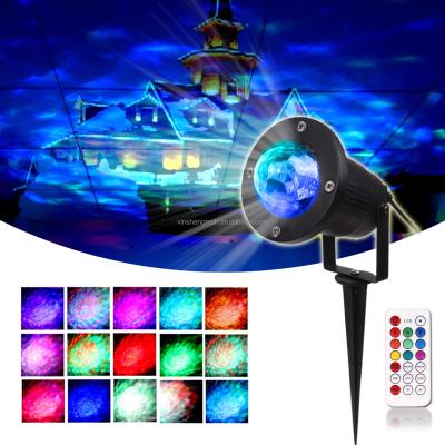 China Disco Ball Ocean Ripple Garden Lighting 10 Color LED Water Wave Lights Outdoor Projector for sale