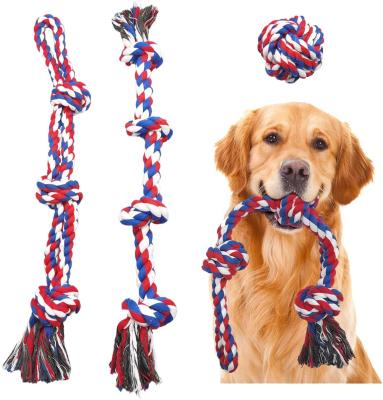 China Large Viable Dog Rope Heavy Duty Dog Rope Toys for Aggressive Chewers, 3 Pack Tough Rope Chew Toys for sale