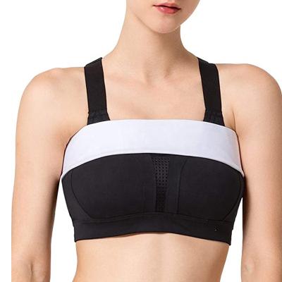 China Antibacterial Sports Bra Breast Support Adjustable Band No-Bounce High Impact Strap for sale