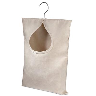 China Durable clothespin bag canvas hook for effortless hanging and sliding on the clothesline with an extra-wide opening for sale