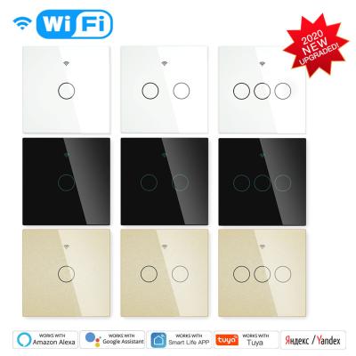 China Tuya 1 2 3 Strip Touch Smart Switch MOES BT WiFi RF 433 Wall Touch Lamp Switch Smart Life / Tuya Smart Home Automation for sale