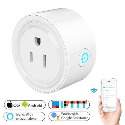 China Tuya Smart Life Mini Smart Home Socket Timer Socket Home Automation Device Mini Round USA Smart Plug Switch Smart Socket for sale