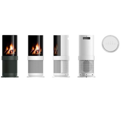 China Newest Model Fireplace Mini Tower PTC Outdoor Freestanding Portable Electronic Heater With Chimney for sale