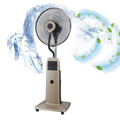 China 3 Speeds with Remote Control Intelligent Cool Mist Position Humidifier, AC/DC Cooling Fan Oscillating Rechargeable Fan AC/DC for sale