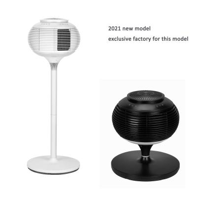 China Household H12 HEPA Air Purification Desktop Fan 4 in 1 Heater DC Motor Stand Fan Adjustable Cooling Table Fan for sale