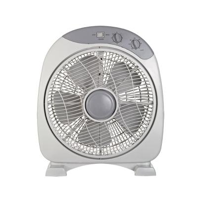 China 1hour with timer hotsale factory 12 inch 40W 3 speeds table desk box electric fan with timer 5 blades air cooling box fan home appliance for sale