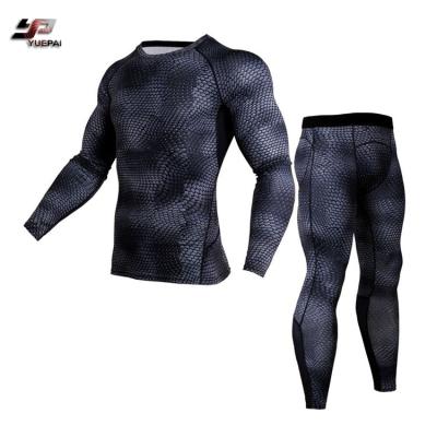 China Custom Sublimation Mens Breathable Compression Tights Sport Training Gym Wear for sale