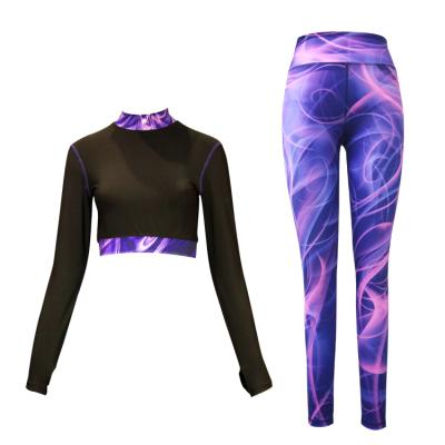 China 2020 Latest Fashion Antibacterial High Quality Fitness Wear Workout Clothes Suit Seamless Yoga Pants for sale