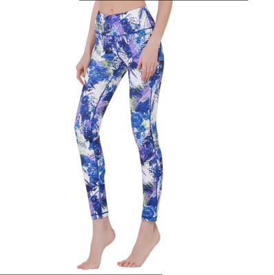 China Antibacterial Custom Ladies Sports Wear Gym Fitness Clothing Sublimation Printed Leggings For Women for sale