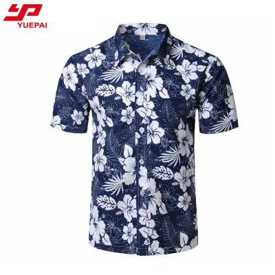 China Men's Beach Wear Hawaiian Shirts Anti-UV Button Up Beach Shirts Men's Hawaii Camp Shirts for sale