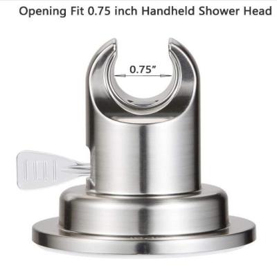 China Modern Nickel Brush Suction Cup Shower Head Vacuum Nickel Brush Wall Bracket Shower Hook HolderAdhesive For Bathroom for sale