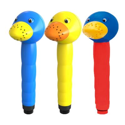 China Without Switch China Supplier Dongguan Cute Red Lovely Duck Shape Children Low Price Shower Head For Bath for sale