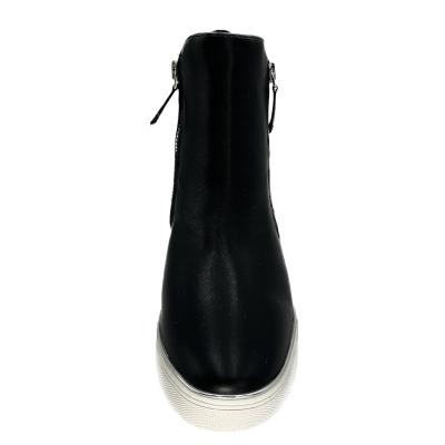 China Fashion Trend Women Winter Hot Sale Casual Black Zipper Up Ladies Shoes for sale