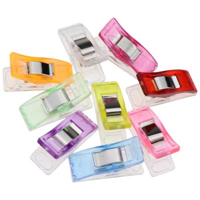 China Staple fabric; Universal Staple Paper Small Plastic Clips Colorful Fabric Staples For Patchwork Sewing Crafts With A Jar Packing for sale