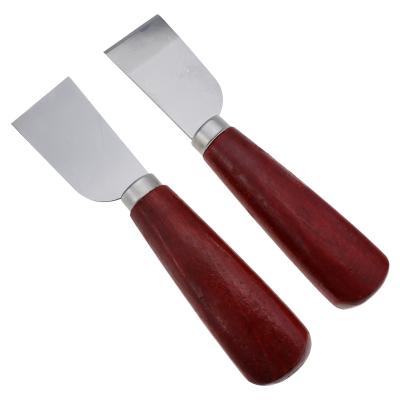 China Eco-friendly Stainless Steel Leather Cut Knife Craft Tool With Wooden Handle Leathercraft Professional Cutting Tool for sale