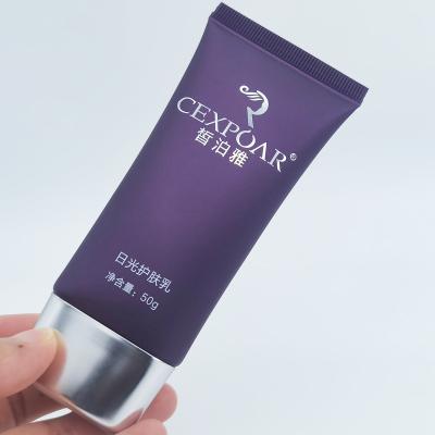 China Oval 50g OEM BPA Free Soft Flat Face Packing Tube Custom Plastic Cosmetic BB Cream for sale