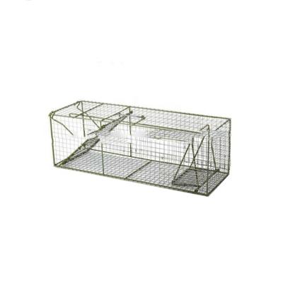 China Large Metal Rabbit Cage Viable Animal Trap With Foot Paddle Activation for sale