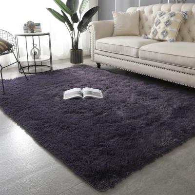 China Stain Resistant Faux Fur Home Area Large Plush Floor Kids Shaggy Carpet Fluffy Mats Room Silky Blanket Living Room à venda