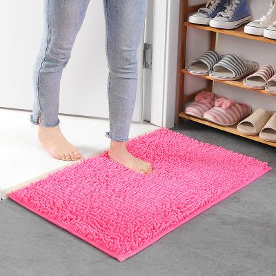 China Bedroom Thicken Chenille Bath Mat Bedroom Kitchen Rug Carpet For Living Room Floor Anti-Slip Door Pad Absorbent Mat for sale