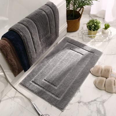 China Factory Price Non Slip Polyester Manufacturer Non Slip Bathroom Floor Mat Home Use Washable Bath Mat Cover for sale