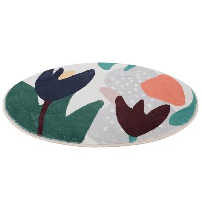 China Non-slip Modern Round Rug Faux Fur Wool Area Rugs Soft Floor MatPlush Carpets Blanket Home Decor Rug For Sale for sale