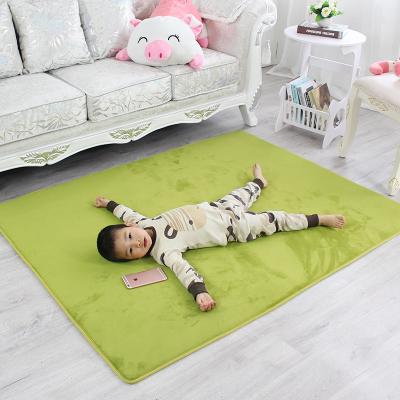 China Soft Thick Absorbent Carpet Blanket Baby Room Mat Coral Velvet Mat Anti-Slip Bedroom Rug en venta