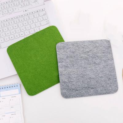 China Sustainable Hot Selling Durable Wool Felt Leather Mouse Pad Pad Desk Mat for sale