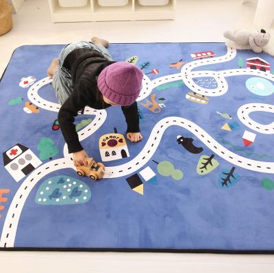 China Educational Toy Baby And Infant Play Game Floor Mat And Rugs Crawl Traffic Puzzle Anti Skid Kids Road Traffic Game Educational Blanket Kids for sale