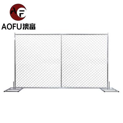 China American Standard Construction Standard 6x12 Chain Link Barrier Panels 6x10 Temporary Used Easily Assembled Temporary Movable Barrier for sale