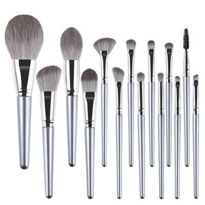 China Full Flat Brush Vegan Makeup Brush Natural Hair Makeup Brush Set Makeup Brush Set for sale