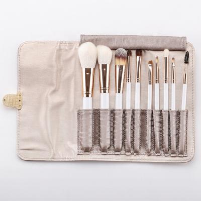 China Angular Blush White Makeup Brush Set Goat Hair Makeup Brushes Multi Makeup Brush for sale