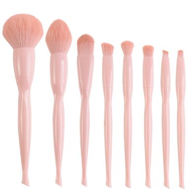 China Flat Brush Vegan Makeup Brush Set Mink Makeup Brush Set Mounted Gold Makeup Brush Set for sale