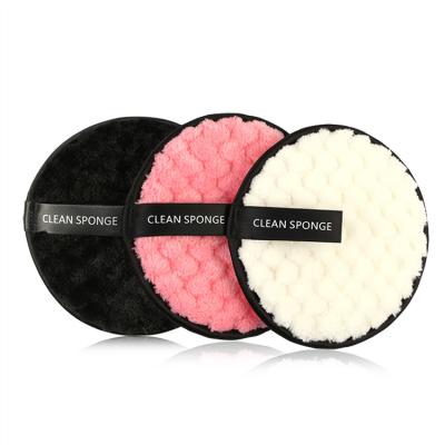 China Wholesale Bamboo Soft Clean Sponge Fiber Facial Cleansing Makeup Remover Pads Reusable Makeup Remover Pads for sale