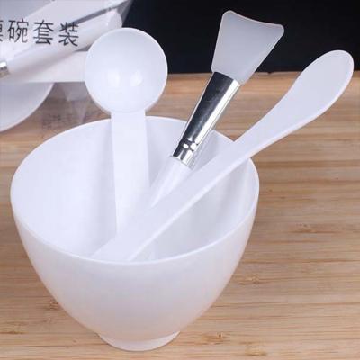 China Makeup Wholesale Mask Cleaning Plastic Bowl Set Beauty Tools Mask Mixing Bowl Face Mask Facial Mixing Bowl With Brush for sale