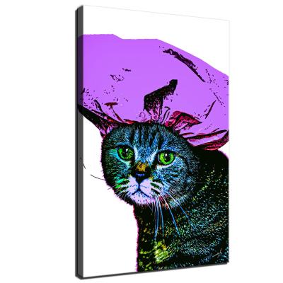 China Waterproof+ECO-Friendly Modern Fresh Cat Vogue Animal Wall Art Oil Painting Poster for sale